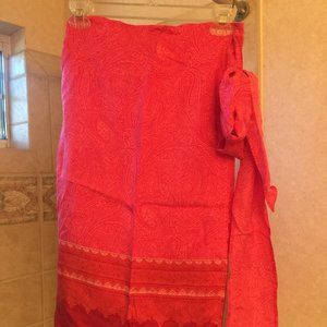 Express Silk Wrap Skirt, XS